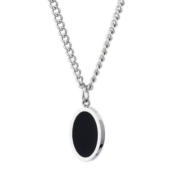 pendant necklaces potcet stainless steel black oval titanium necklace geometric fashion hip hop personality party jewelry, Silver
pendant necklaces potcet stainless steel black oval titanium necklace geometric fashion hip hop personality party jewelry, Silver