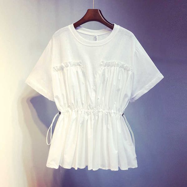 drawstring blouse women o-neck breasted short sleeveladies blusa shirts fashion casual female long blouse 210601, White
drawstring blouse women o-neck breasted short sleeveladies blusa shirts fashion casual female long blouse 210601, White