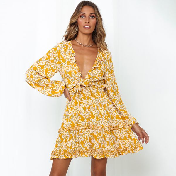 2021 new women dresses fall tie-up v neck floral print boho beach ruffle long sleeve a line mini dress sundress 1gzu, Black;gray
2021 new women dresses fall tie-up v neck floral print boho beach ruffle long sleeve a line mini dress sundress 1gzu, Black;gray