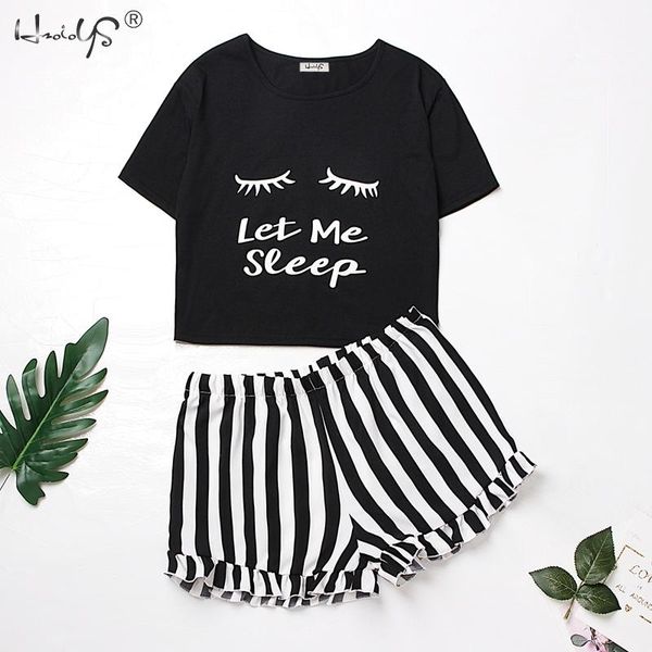 summer women pajamas set cartoon casual sleepwear eyelash print tshirt women's home wear pyjamas suit female short sleeve 210305, Black;red
summer women pajamas set cartoon casual sleepwear eyelash print tshirt women's home wear pyjamas suit female short sleeve 210305, Black;red