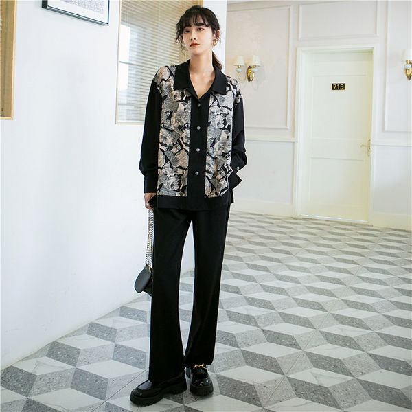 2021 new vintage autum long sleeve blouse women button up collar black patchwork loose shirt fashion designer clothing z6pn, White
2021 new vintage autum long sleeve blouse women button up collar black patchwork loose shirt fashion designer clothing z6pn, White