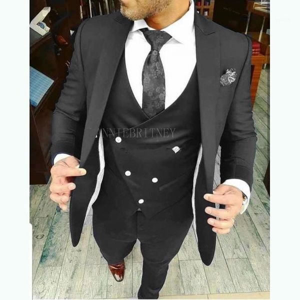 men's suits & blazers black men groom tuxedos for wedding suit 2021 jacket pants vest 3 pieces formal costume slim fit set business dre, White;black
men's suits & blazers black men groom tuxedos for wedding suit 2021 jacket pants vest 3 pieces formal costume slim fit set business dre, White;black