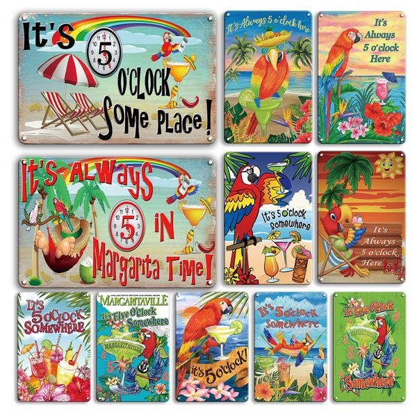2021 funny designed it`s o`clock somewhere metal painting signs parrot cocktail metal plate beach decoration bar beach outdoor hanging signs
2021 funny designed it`s o`clock somewhere metal painting signs parrot cocktail metal plate beach decoration bar beach outdoor hanging signs