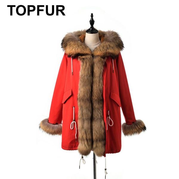 women's fur & faux ur 2021 fashion red parka women real coat winter raccoon dog liner natural with hood, Black
women's fur & faux ur 2021 fashion red parka women real coat winter raccoon dog liner natural with hood, Black