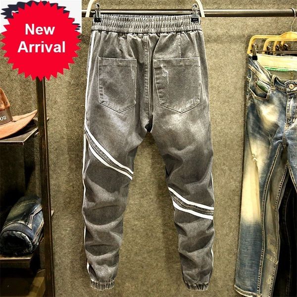 vintage gray ankle length trousers mens jeans korean fashion splice lace up loose harem autumn casual men denim pants, Blue
vintage gray ankle length trousers mens jeans korean fashion splice lace up loose harem autumn casual men denim pants, Blue