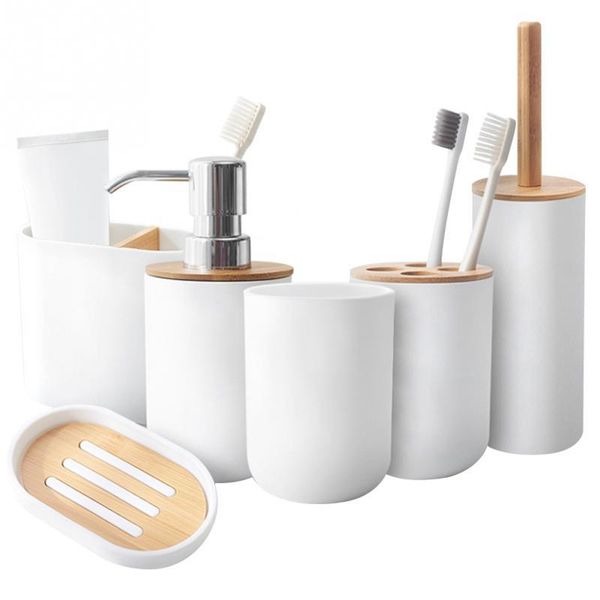 modern bathroom accessories set l soap dispenser toothbrush holder shower soap dish toilet brush #734