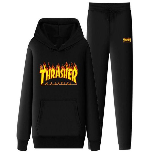 men's hoodies & sweatshirts european and american men women suit two piece casual sports trend fire print fashion hoodie long sleeve, Black
men's hoodies & sweatshirts european and american men women suit two piece casual sports trend fire print fashion hoodie long sleeve, Black