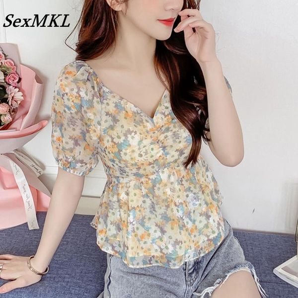 women's blouses & shirts women vintage puff sleeve corset and 2021 fashion floral print chiffon korean elegant slim blusa mujer, White
women's blouses & shirts women vintage puff sleeve corset and 2021 fashion floral print chiffon korean elegant slim blusa mujer, White