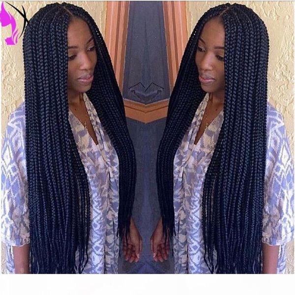 200density full braiding natural black 30" brown blonde ombre synthetic lace front braided box braids wig for women
200density full braiding natural black 30" brown blonde ombre synthetic lace front braided box braids wig for women