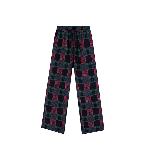 2021 new gothic color match checkered casual trousers men and women harajuku elastic wasit straight plaid loose track pants 7l5f, Black
2021 new gothic color match checkered casual trousers men and women harajuku elastic wasit straight plaid loose track pants 7l5f, Black