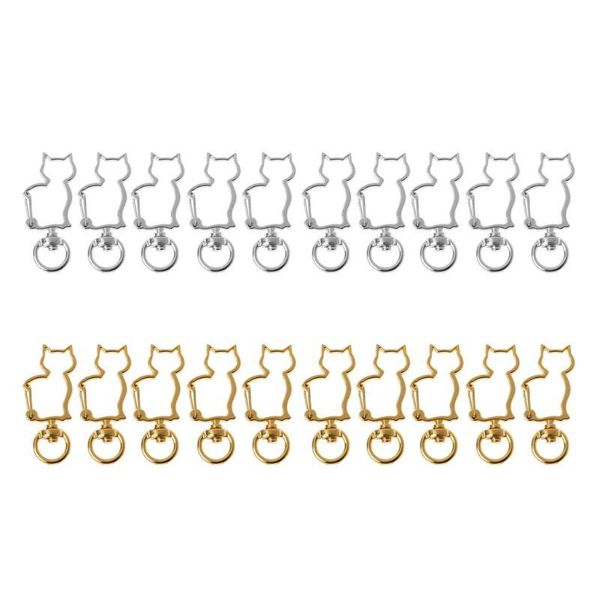 keychains 10pcs cat metal swivel clasps lobster snap clasp hook keychain jewelry making, Silver
keychains 10pcs cat metal swivel clasps lobster snap clasp hook keychain jewelry making, Silver