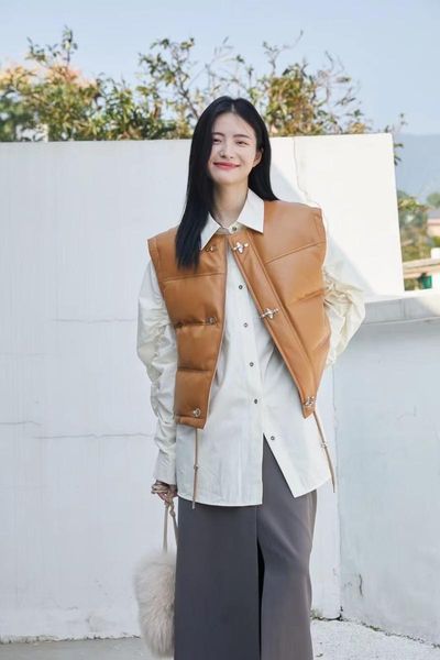 women's leather & faux genuine warm vest jacket women casual sheepskin coat sleeveless punk korean style outwear clothes oversized 2021, Black
women's leather & faux genuine warm vest jacket women casual sheepskin coat sleeveless punk korean style outwear clothes oversized 2021, Black