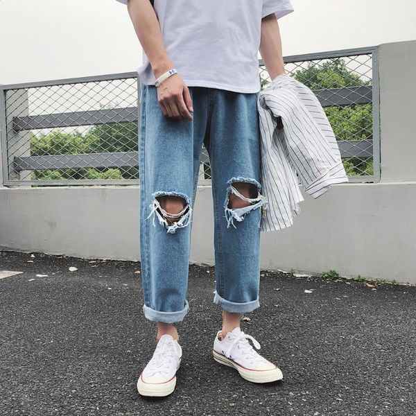 new summer jeans men streetwear ripped hole jeans fashion homme hip hop broken male biker skateboard trouser pants, Blue
new summer jeans men streetwear ripped hole jeans fashion homme hip hop broken male biker skateboard trouser pants, Blue