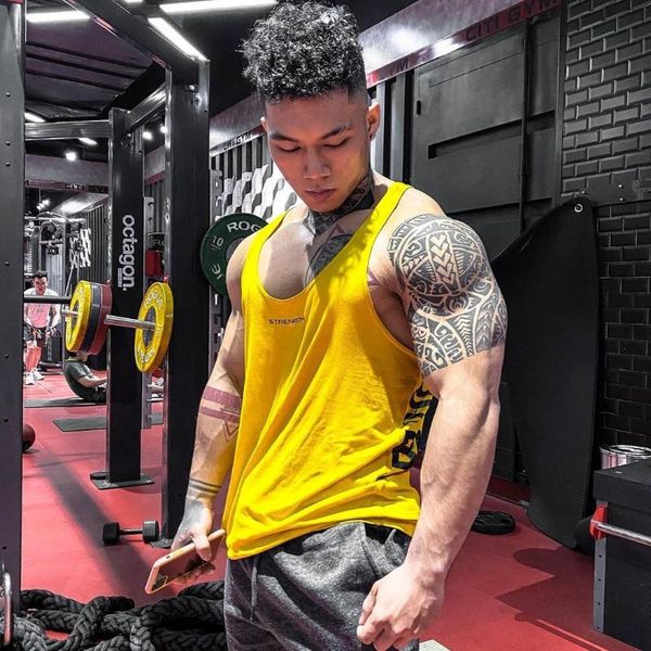 men' tank men casual bodybuilding sleeveless shirt cotton gym fitness workout clothes stringer singlet male summer vest, White;black
men' tank men casual bodybuilding sleeveless shirt cotton gym fitness workout clothes stringer singlet male summer vest, White;black