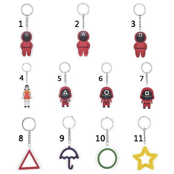 11 styles cute squid game acrylic keychain straps fidget toys round six keyring mask soldier pendant cosplay squids games bags keychains fan
11 styles cute squid game acrylic keychain straps fidget toys round six keyring mask soldier pendant cosplay squids games bags keychains fan