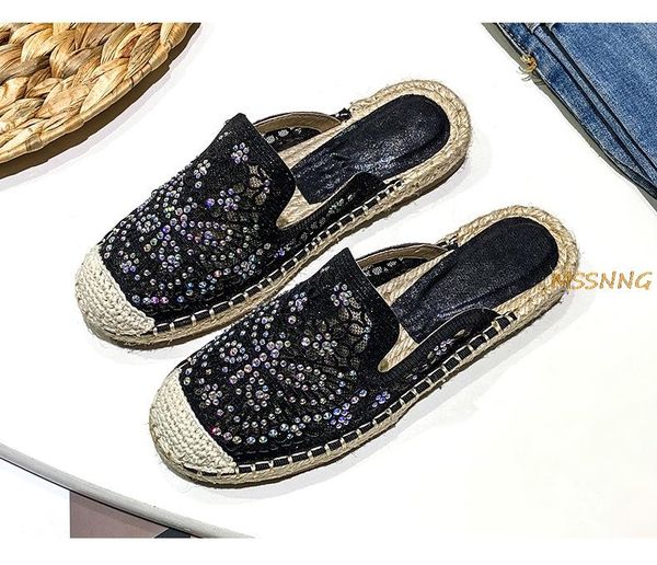 slippers summer women's shoes net gauze low flat ladies butterfly rhinestone fisherman casual, Black
slippers summer women's shoes net gauze low flat ladies butterfly rhinestone fisherman casual, Black