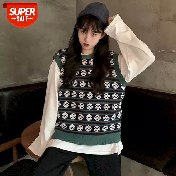 retro o-neck vest women knitted striped jacket for korean style oversized clothes sleeveless young ins jackets #n287, White
retro o-neck vest women knitted striped jacket for korean style oversized clothes sleeveless young ins jackets #n287, White