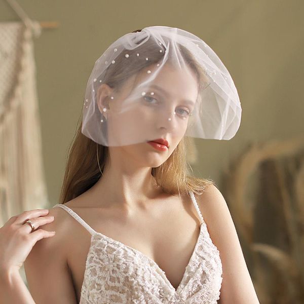 bridal veils simple short blusher length veil tulle beaded headdress with comb for wedding travel studio po prop v002, Black
bridal veils simple short blusher length veil tulle beaded headdress with comb for wedding travel studio po prop v002, Black