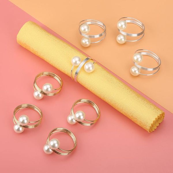 napkin rings 10pcs delicate pearl metal christening banquet dinner table serviette buckle holder wedding party decoration
napkin rings 10pcs delicate pearl metal christening banquet dinner table serviette buckle holder wedding party decoration