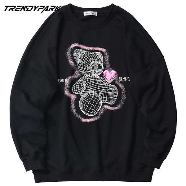 men's hoodies sweatshirt 3d bear printed spring harajuku oversized japanese streetwear men's clothing 210601, Black
men's hoodies sweatshirt 3d bear printed spring harajuku oversized japanese streetwear men's clothing 210601, Black