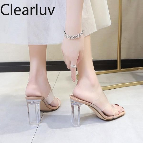 size 35-39 high heel slippers transparent wild women's slippers brown 6cm/9cm wedding banquet non-slip sandals, Black
size 35-39 high heel slippers transparent wild women's slippers brown 6cm/9cm wedding banquet non-slip sandals, Black