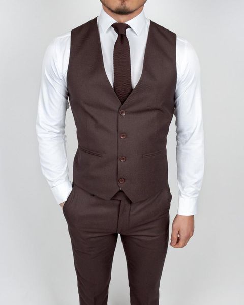 men's suits & blazers latest brown vest pants 2 pieces set custom made business custome groom groomsman party suit for man, White;black
men's suits & blazers latest brown vest pants 2 pieces set custom made business custome groom groomsman party suit for man, White;black