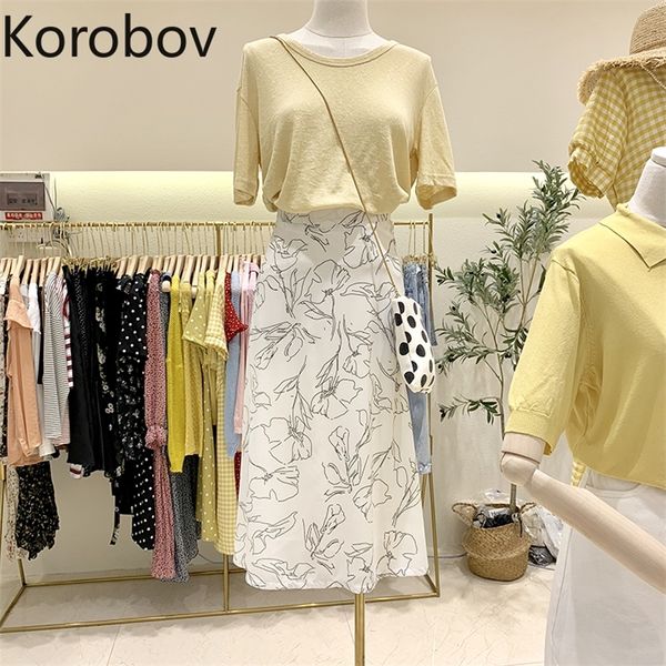 korobov korean ins high waist hip print a line skirt women summer new holiday beach style temperament jupe femme 2a186 210311, Black 
korobov korean ins high waist hip print a line skirt women summer new holiday beach style temperament jupe femme 2a186 210311, Black