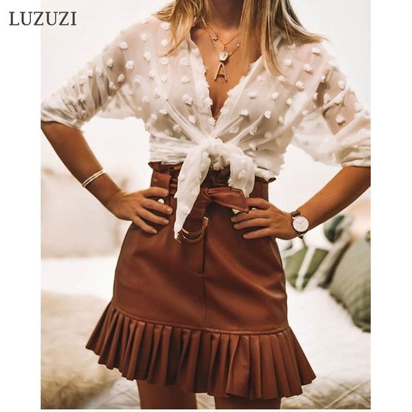 2021 new spring summer fashion vintage women's pu leather skirt slim high waist pleated a-line mini skirts women with belt wl6n, Black
2021 new spring summer fashion vintage women's pu leather skirt slim high waist pleated a-line mini skirts women with belt wl6n, Black