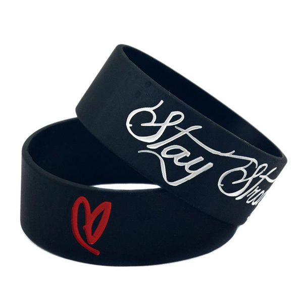 charm bracelets 1pc 1 inch wide bracelet stay strong love silicone wristband a great way to show your support, Golden;silver
charm bracelets 1pc 1 inch wide bracelet stay strong love silicone wristband a great way to show your support, Golden;silver