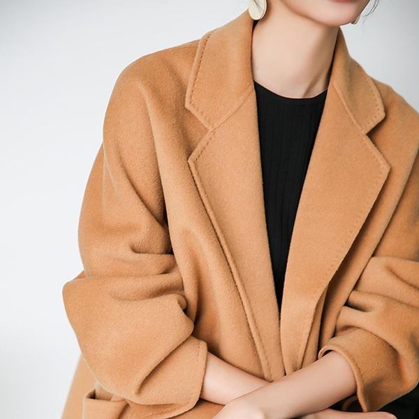 women's wool & blends 2021 winter 100% coat with belt autumn female s and jackets s clothes abrigos para mujer wpy1327, Black
women's wool & blends 2021 winter 100% coat with belt autumn female s and jackets s clothes abrigos para mujer wpy1327, Black