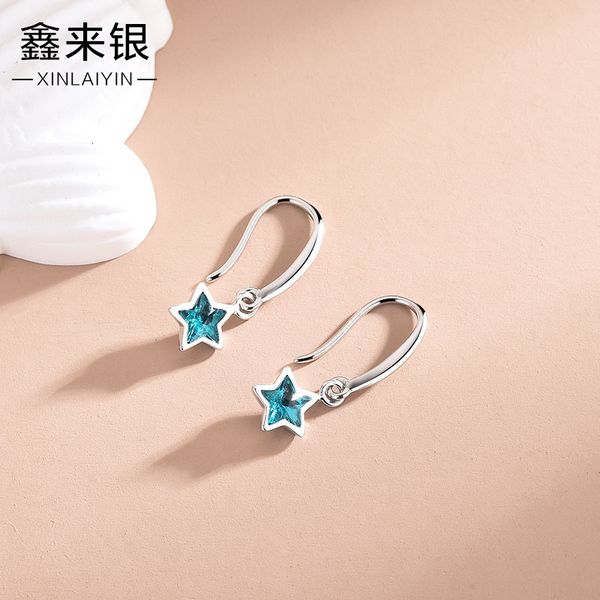 s925 sier star earrings female korean version small fresh blue diamond five pointed star short earrings 2021 trend, Golden
s925 sier star earrings female korean version small fresh blue diamond five pointed star short earrings 2021 trend, Golden