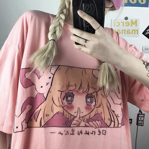 cute cartoon sweet girls japanese streetwear harajuku pink fun kawaii casual ulzzang vintage loose new summer women t-shirt, White
cute cartoon sweet girls japanese streetwear harajuku pink fun kawaii casual ulzzang vintage loose new summer women t-shirt, White