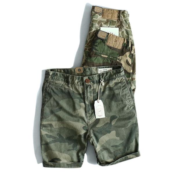 men's shorts summer japanese woven camouflage tooling fashion military style retro washed old straight knee length pants, White;black
men's shorts summer japanese woven camouflage tooling fashion military style retro washed old straight knee length pants, White;black