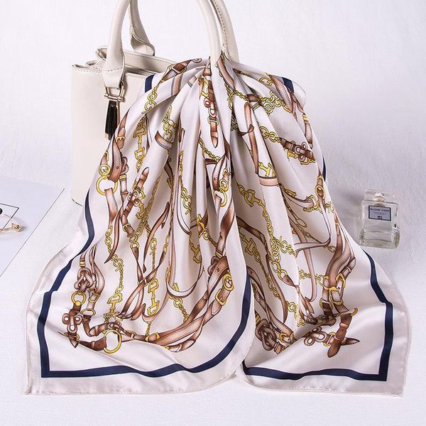 scarves women's silk scarf fashion satin square head neck printed hair band kerchief bandana lady soft bags scarfs shawl foulard, Blue;gray
scarves women's silk scarf fashion satin square head neck printed hair band kerchief bandana lady soft bags scarfs shawl foulard, Blue;gray