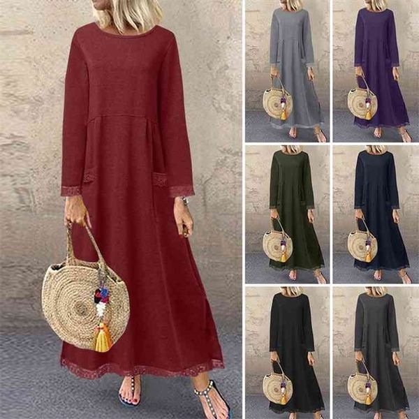 fashion womens autumn sundress zanzea 2021 lace patchwork sweatshirts dress female hoodies plus size maxi vestidos pullover 5xl, Black;gray
fashion womens autumn sundress zanzea 2021 lace patchwork sweatshirts dress female hoodies plus size maxi vestidos pullover 5xl, Black;gray