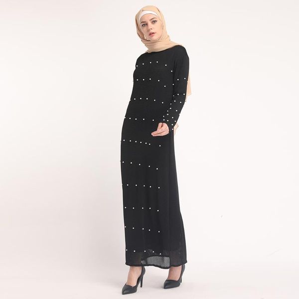 casual dresses muslim black maxi dress with pearl dubai jegging knit women clothing, Black;gray
casual dresses muslim black maxi dress with pearl dubai jegging knit women clothing, Black;gray
