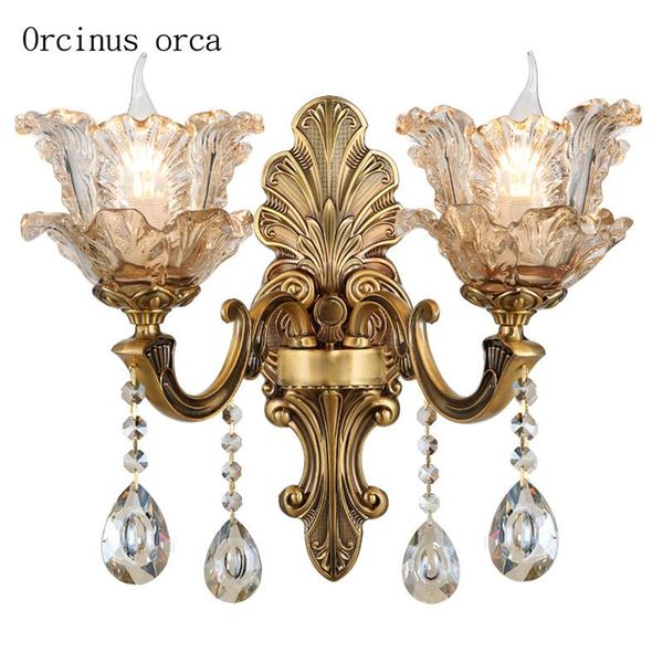 wall lamp european luxury copper corridor bedroom bedside creative personality led double head crystal
wall lamp european luxury copper corridor bedroom bedside creative personality led double head crystal