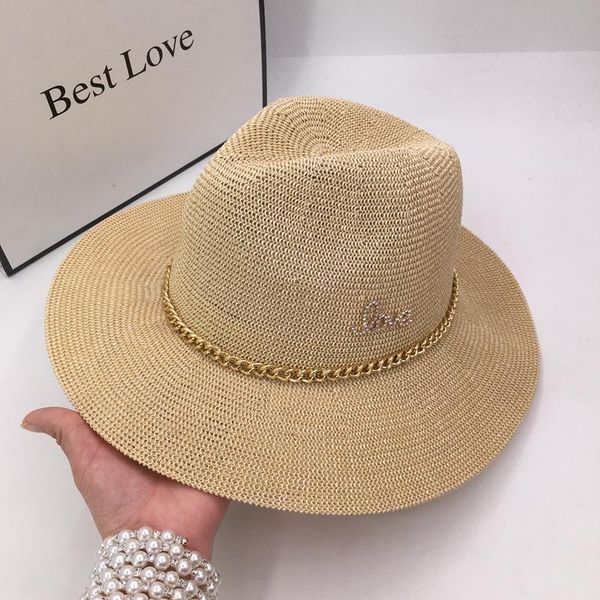 wide brim hats wide-brim hollow out summer khaki chain and letters women's straw hat boom sunshade, Blue;gray
wide brim hats wide-brim hollow out summer khaki chain and letters women's straw hat boom sunshade, Blue;gray