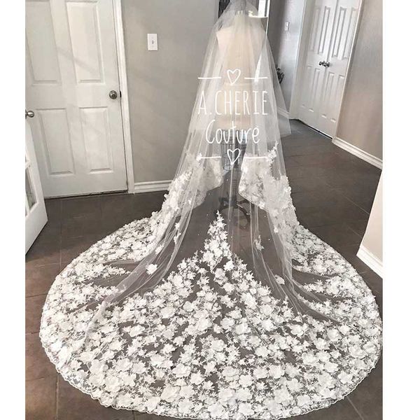bridal veils luxury long wedding cover face tulle 3d floral flowers 3 meters elegant accessories, Black
bridal veils luxury long wedding cover face tulle 3d floral flowers 3 meters elegant accessories, Black