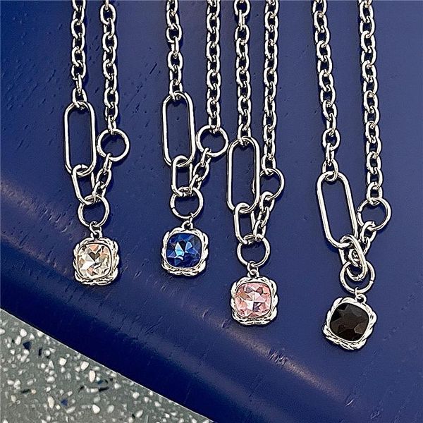 pendant necklaces classic candy color sparkly square crystal irregular floral necklace for women ladies metal chain accessories, Silver
pendant necklaces classic candy color sparkly square crystal irregular floral necklace for women ladies metal chain accessories, Silver