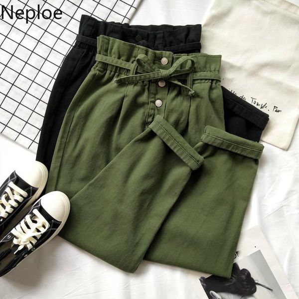 women's pants & capris neploe buttons high waist jeans korean chic women long trousers sashes stretch slim 2021 spring demin harem 5740, Black;white
women's pants & capris neploe buttons high waist jeans korean chic women long trousers sashes stretch slim 2021 spring demin harem 5740, Black;white