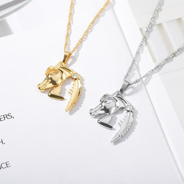 chokers gold stainless steel horse head pendant necklaces for women zircon animal choker necklace female jewelry collier christams gift, Golden;silver
chokers gold stainless steel horse head pendant necklaces for women zircon animal choker necklace female jewelry collier christams gift, Golden;silver