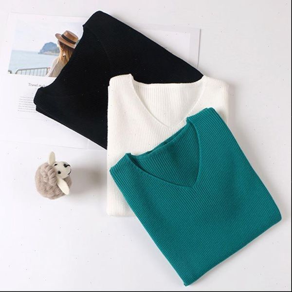 women sweater 2021 autumn winter half sleeve knitted pullover v neck soft women campus casual pull jumper, White;black
women sweater 2021 autumn winter half sleeve knitted pullover v neck soft women campus casual pull jumper, White;black