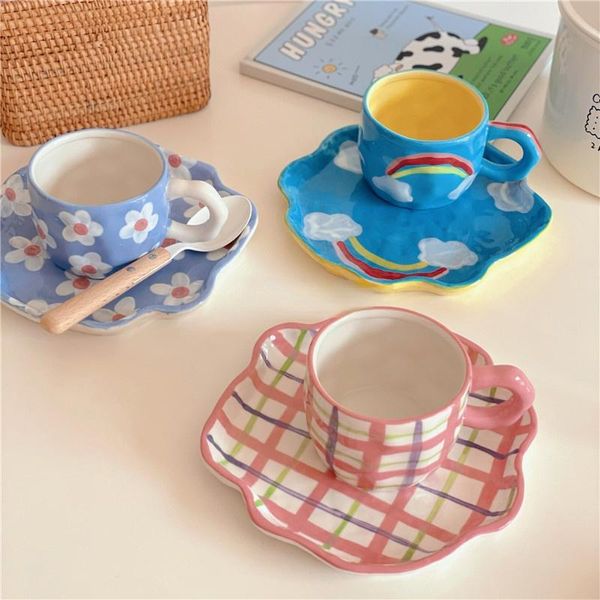 mugs nordic lovely hand holding rainbow cloud lattice breakfast plate mug coffee cup ceramic with tray
mugs nordic lovely hand holding rainbow cloud lattice breakfast plate mug coffee cup ceramic with tray
