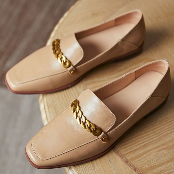 womens genuine leather square toe slip-on flats loafers leisure soft comfortable chain decoration fashion moccasins casual shoedress shoes, Black
womens genuine leather square toe slip-on flats loafers leisure soft comfortable chain decoration fashion moccasins casual shoedress shoes, Black
