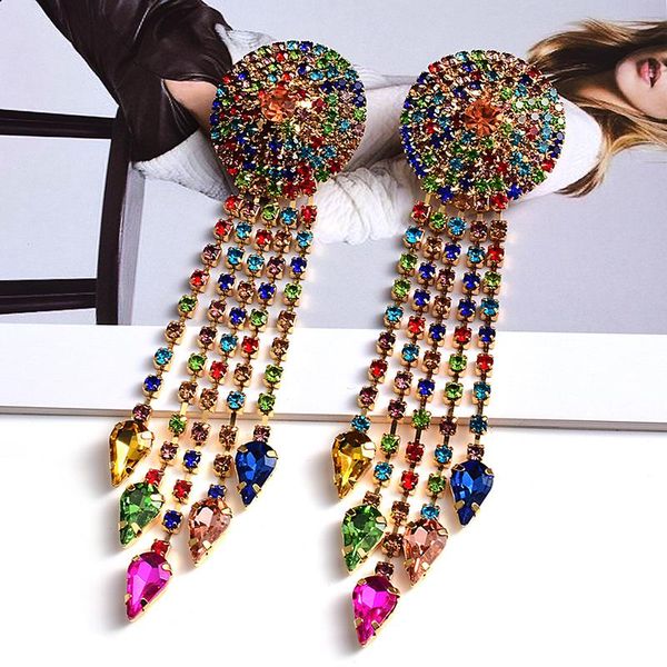 dangle & chandelier vintage multicolored rhinestone statement earrings for women female luxury crystal long drop tassel jewelry, Silver
dangle & chandelier vintage multicolored rhinestone statement earrings for women female luxury crystal long drop tassel jewelry, Silver