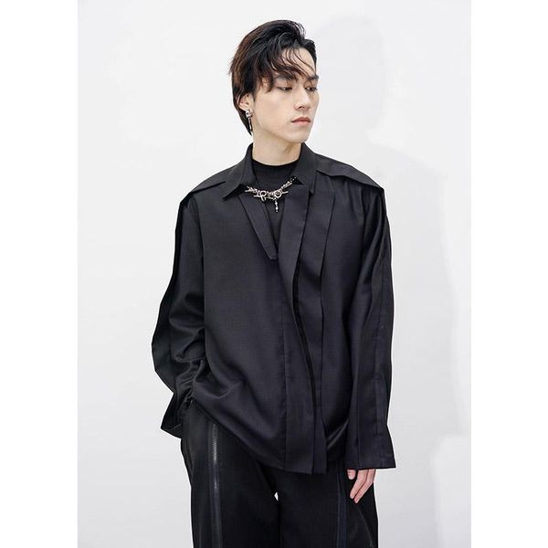 s-6xl 20120 men's clothing gd hair stylist fashion catwalk double leaf sleeve for loose leisure shirt costumes, White;black
s-6xl 20120 men's clothing gd hair stylist fashion catwalk double leaf sleeve for loose leisure shirt costumes, White;black
