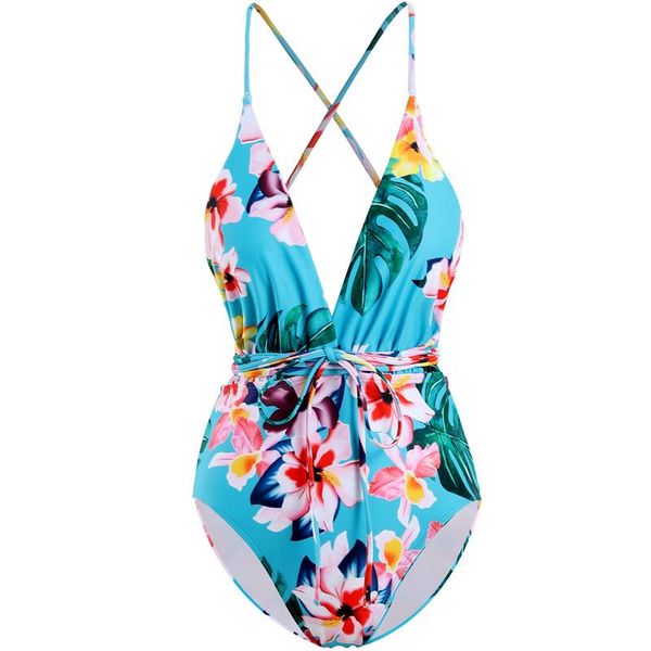 women's tropical print deep v-neck one piece swimsuit criss cross backless retro floral monokini string swimwear beach & pool
women's tropical print deep v-neck one piece swimsuit criss cross backless retro floral monokini string swimwear beach & pool