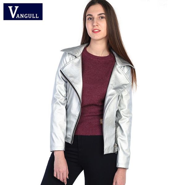 women's jackets vangull spring lapel oblique zipper crop pu jacket 2021 punk style silver bandage women leather coat casual, Black;brown
women's jackets vangull spring lapel oblique zipper crop pu jacket 2021 punk style silver bandage women leather coat casual, Black;brown