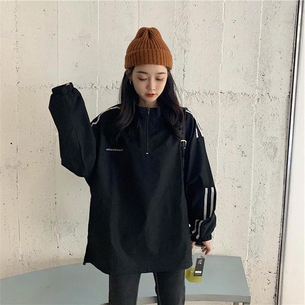 women's jackets zipper coat women spring and autumn sweatshirt cotton 2022 korean style striped college student jacket, Black;brown
women's jackets zipper coat women spring and autumn sweatshirt cotton 2022 korean style striped college student jacket, Black;brown